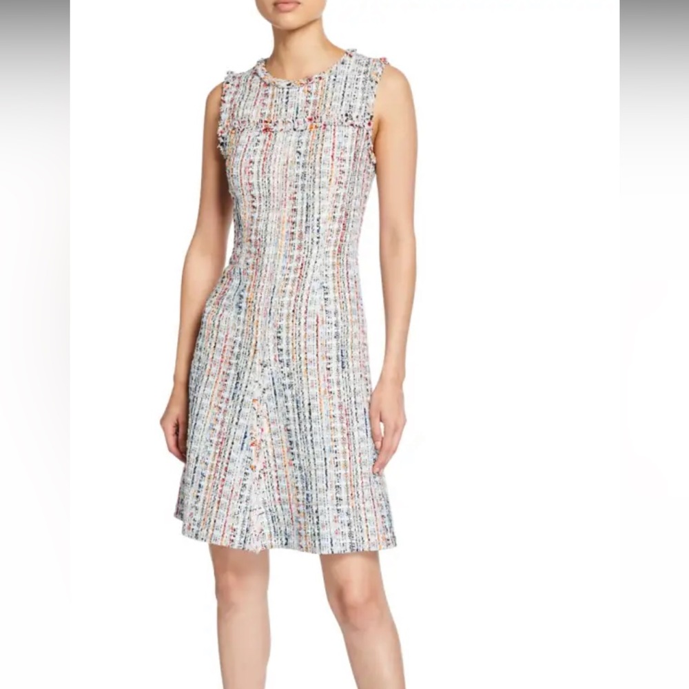 ELIE TAHARI Dean Tweed dress, multicolor size 2 NTW